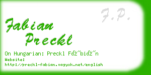 fabian preckl business card